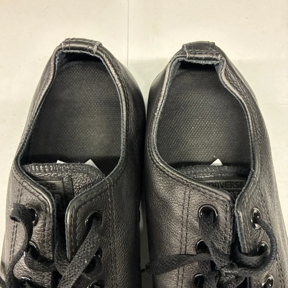 Converse Chuck Taylor All Star Low Top Shoes Mens 11 Black Leather Sneakers